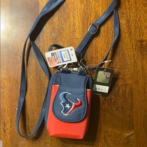 Go Texans phone and card lanyard